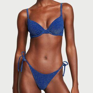 ✨ Victoria's Secret Bikini in Diver Blue Shimmer ✨  Size 36C / M